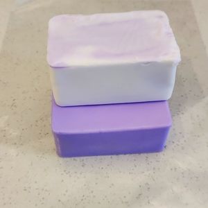 Unscented Shea butter soup Purple bar and white with slight purple